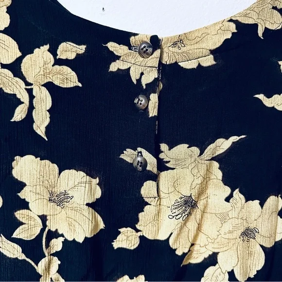 Vintage 80s/90s Rena Rowan Dark Floral Top Maxi Skirt Set Women’s Size 10 Retro - Picture 13 of 16